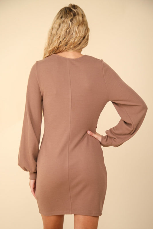 VERY J Ruched Detail Bodycon Mini Dress Apparel/Dress Dress Ship from USA TikTok Trendsi USPS VERY J Walmart Walmart Apparel Trendsi https://www.cyberehub.com