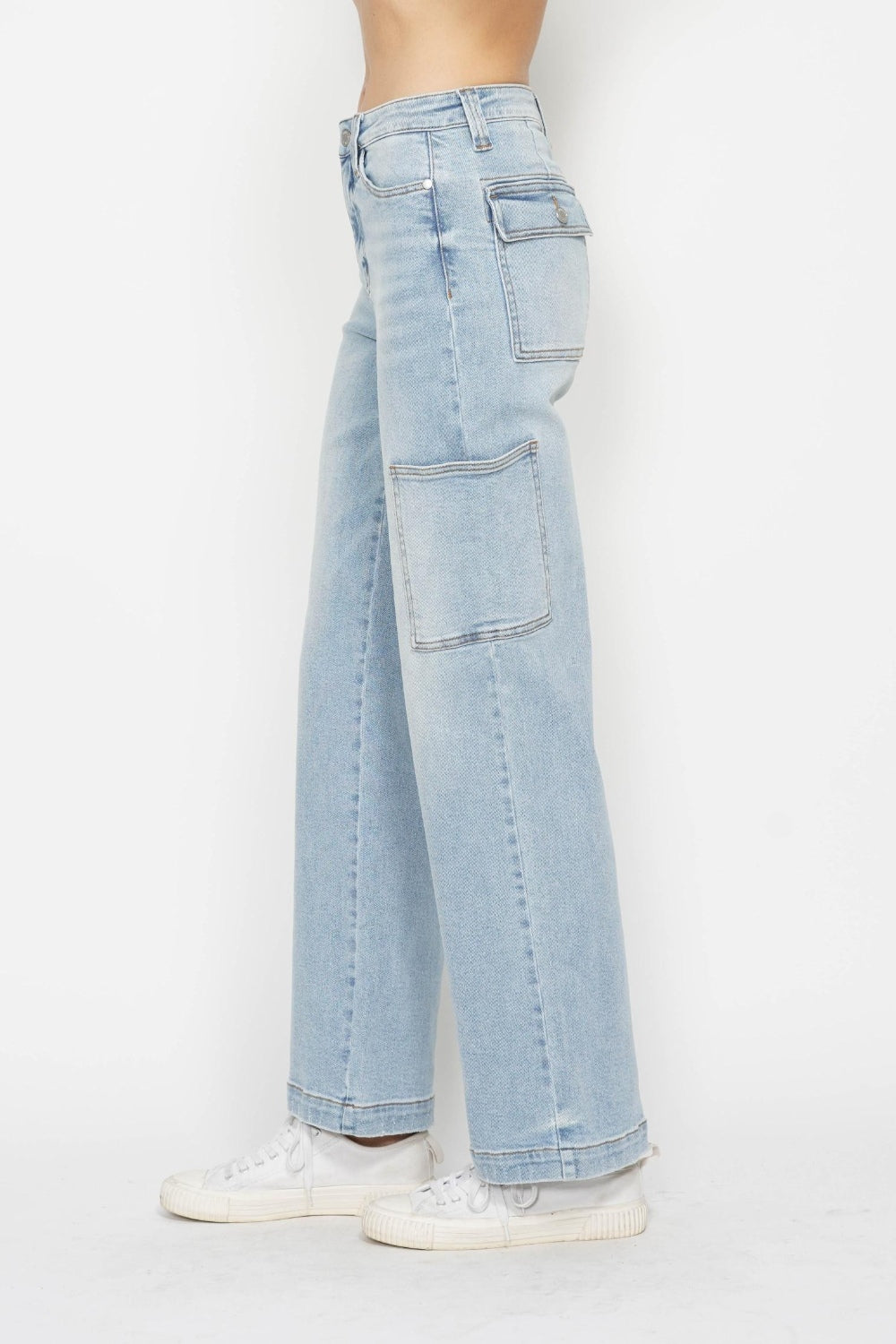Judy Blue Full Size High Waist Straight Cargo Jeans Bottoms Bottoms Clothing Judy Blue Ship from USA Women Trendsi https://www.cyberehub.com