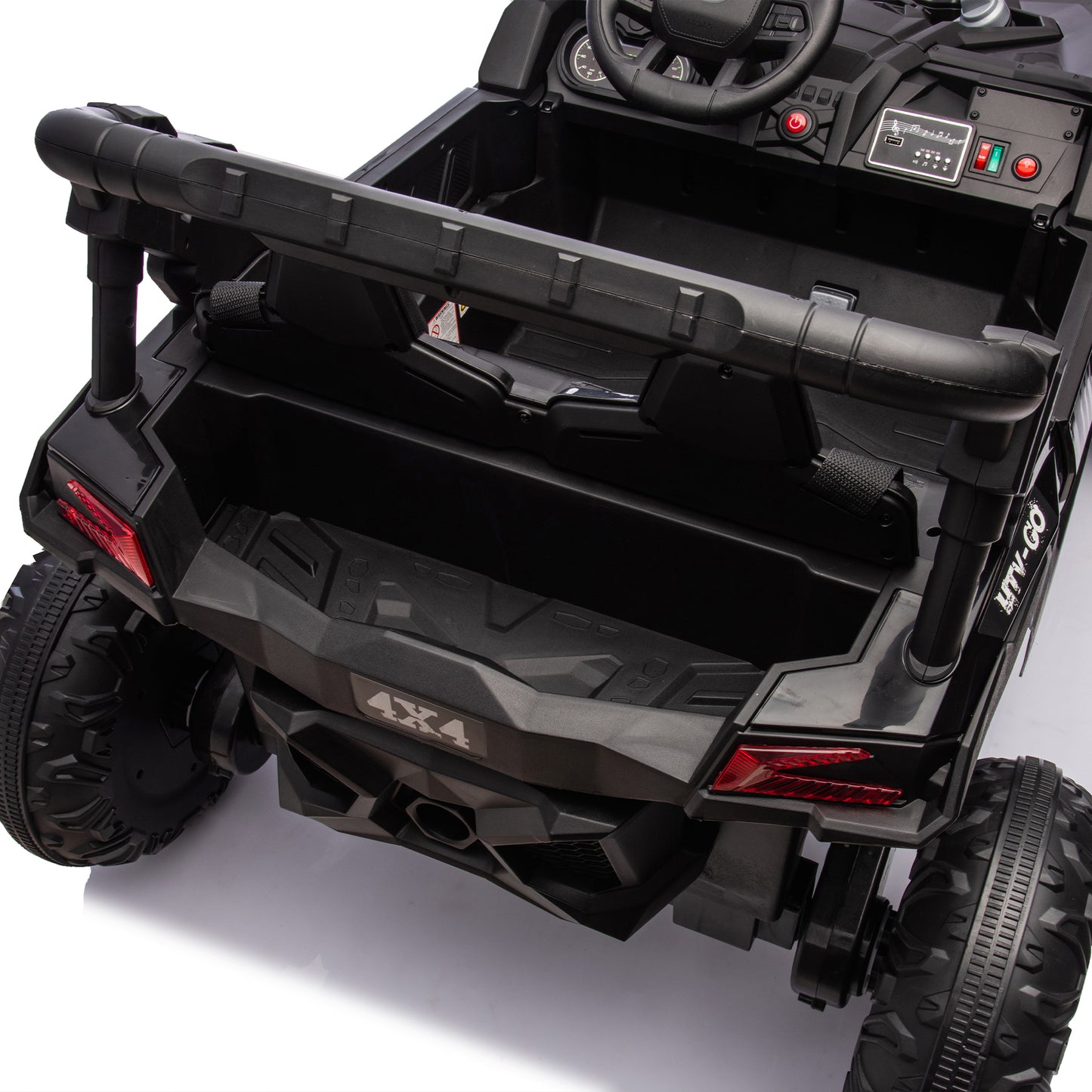 24V Two-Seater Kids Ride On UTV W/Parents Remote Control,Four-Wheel Suspension,Slow Start,Large wheel design,Anti-collision bar,Storage space,Music,USB,Bluetooth,Volume control,LED lights for Kids 3+. Giga Kids Toys Giga https://www.cyberehub.com