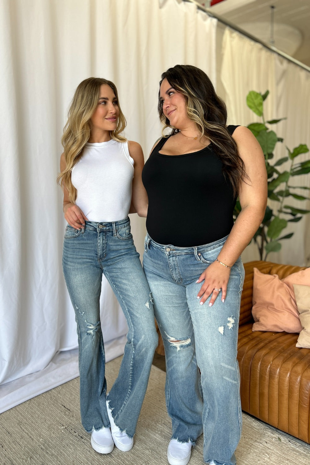 Judy Blue Full Size Medium Rise Tummy Control Destroy Flare Bottoms Bottoms Clothing Judy Blue Ship from USA Women Trendsi https://www.cyberehub.com