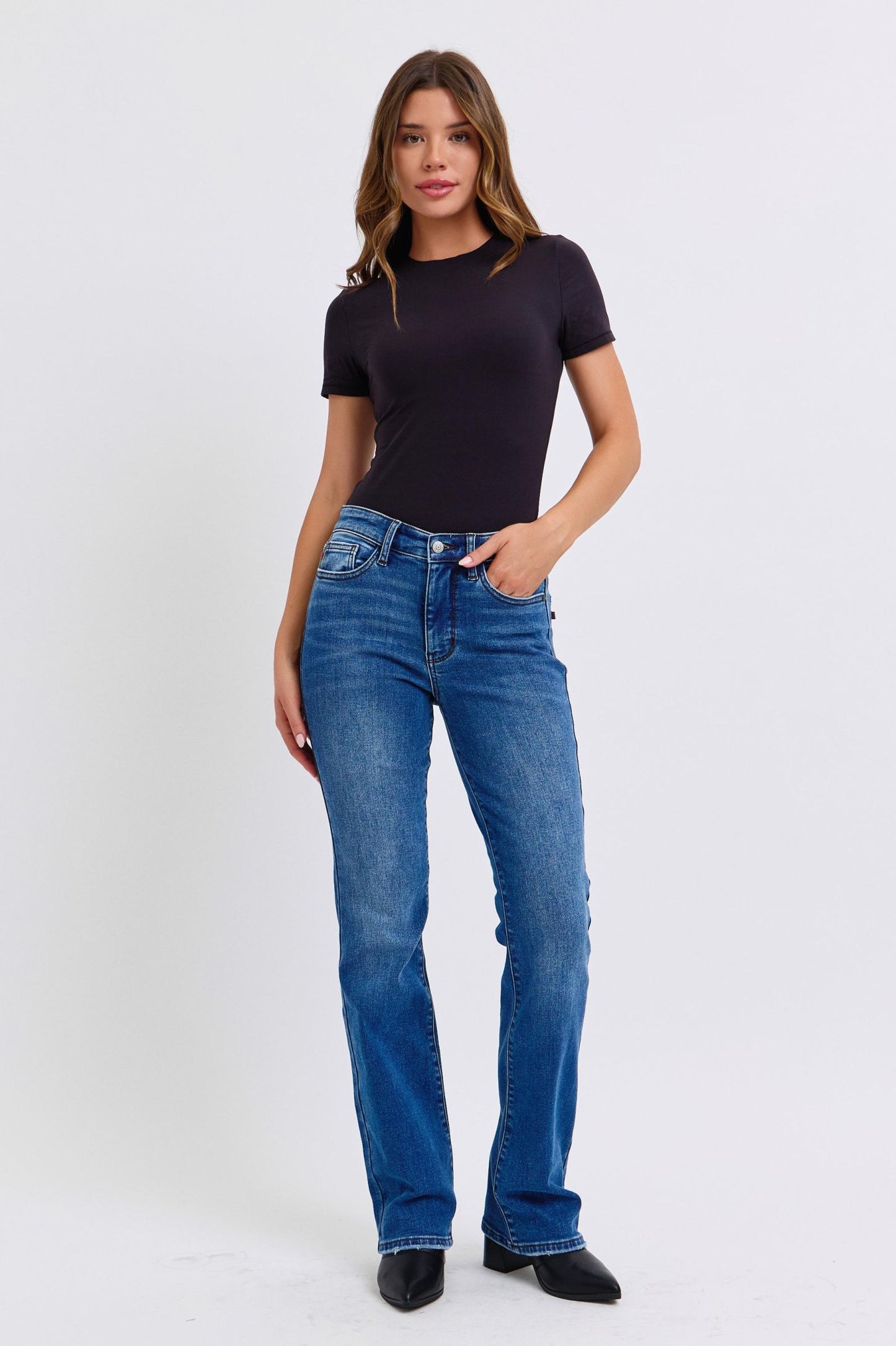 Judy Blue Full Size Run Mid-Rise Bootcut Jeans with Thermal Lining Apparel Apparel Judy Blue Ship from USA TikTok Trendsi Trendsi https://www.cyberehub.com