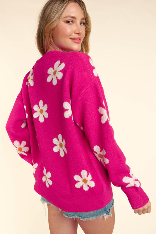 Haptics Full Size Daisy Floral Button Down Long Sleeve Cardigan Shirt Apparel Clothing Tops Haptics Ship from USA Shirts USA Women Trendsi https://www.cyberehub.com