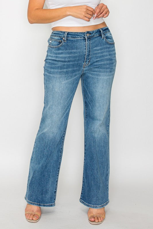 bytos Full Size Cat's Whiskers Mid Rise Bootcut Jeans Apparel Apparel bytos Ship from USA TikTok Trendsi Trendsi https://www.cyberehub.com
