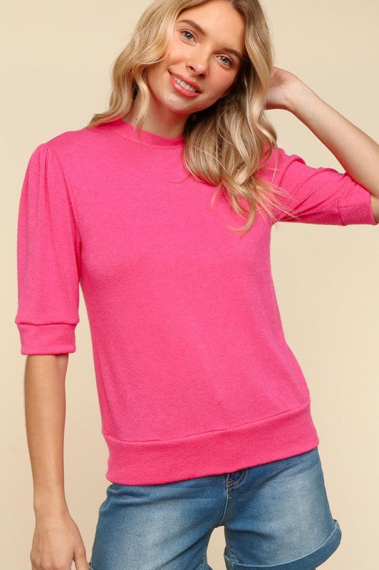 Haptics Tied Back Mock Neck Half Sleeve Knit Top Apparel Apparel Haptics Ship from USA TikTok Trendsi Trendsi https://www.cyberehub.com