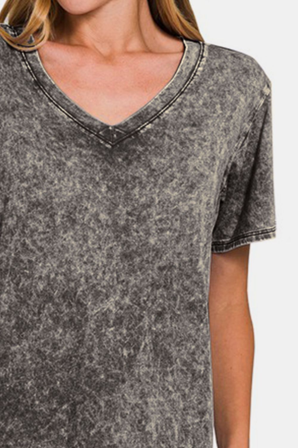 Zenana Full Size Washed Short Sleeve V-Neck T-Shirt Apparel/Tops Ship from USA TikTok Tops Trendsi USPS Walmart Walmart Apparel Zenana Trendsi https://www.cyberehub.com