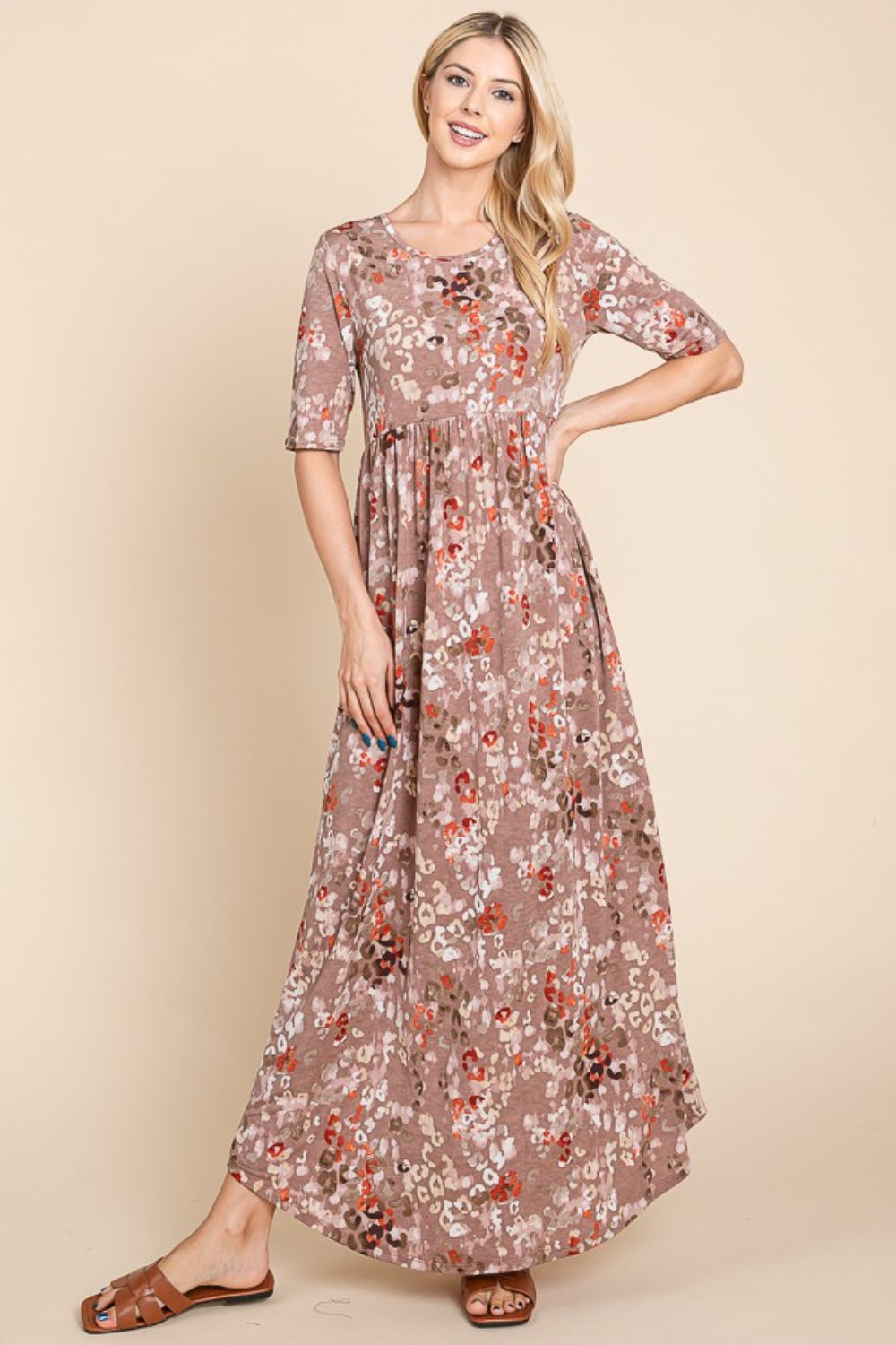 BOMBOM Printed Shirred Maxi Dress Apparel/Dress BOMBOM Dress Memorial Day Sale Ship from USA TikTok Trendsi USPS Walmart Walmart Apparel Trendsi https://www.cyberehub.com