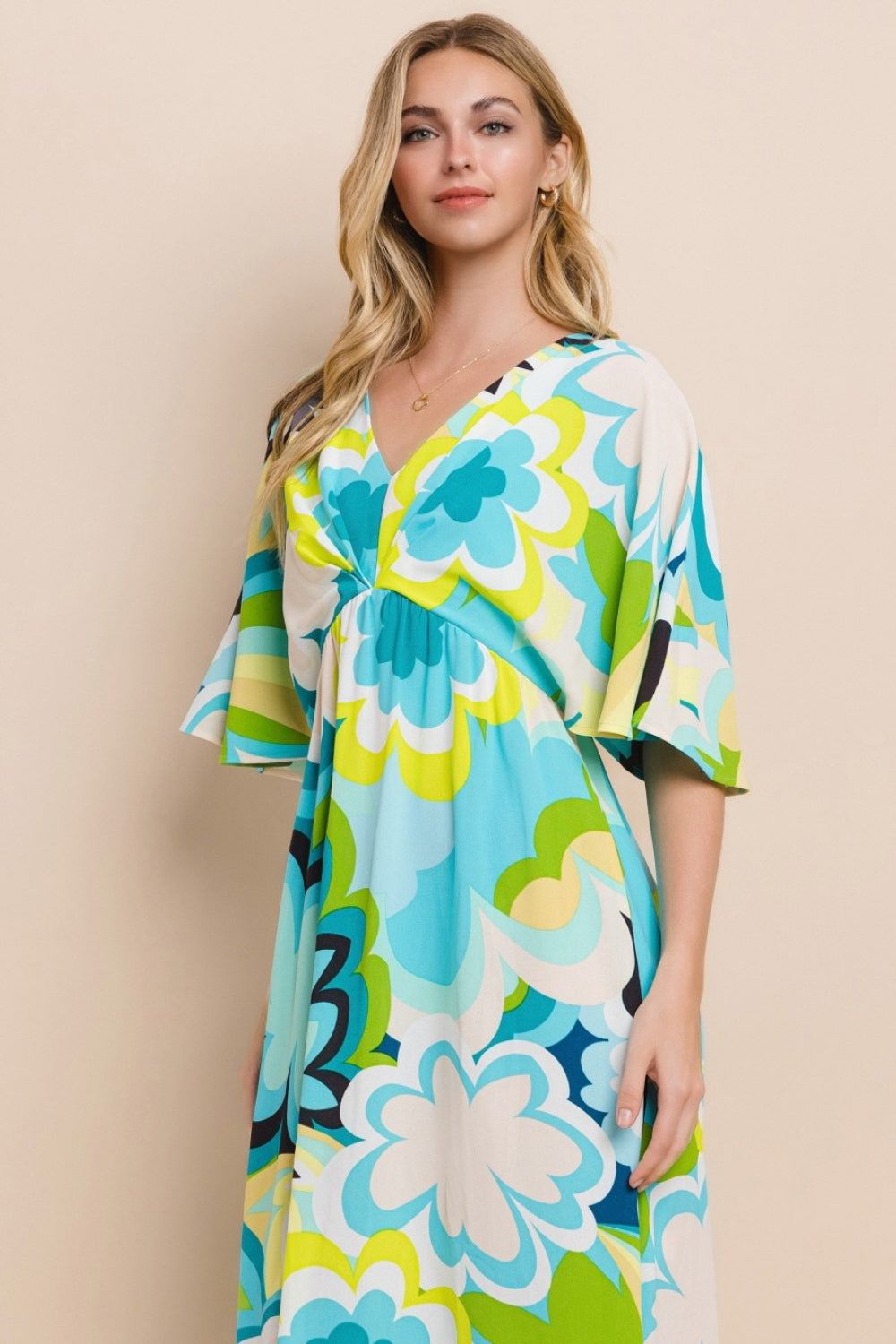 ODDI Floral Printed Slit Maxi Dress Apparel/Dress Dress ODDI Ship from USA TikTok Trendsi USPS Walmart Walmart Apparel Trendsi https://www.cyberehub.com