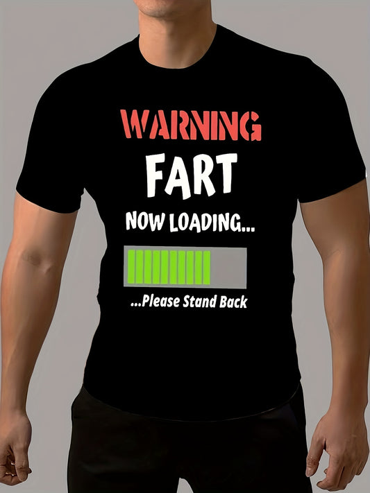 Fun Loading Letter Pattern Men's Short Sleeved Round Neck T-shirt, Summer Outdoor Apparel/Shirt/Graphic Shirt SNULLO https://www.cyberehub.com