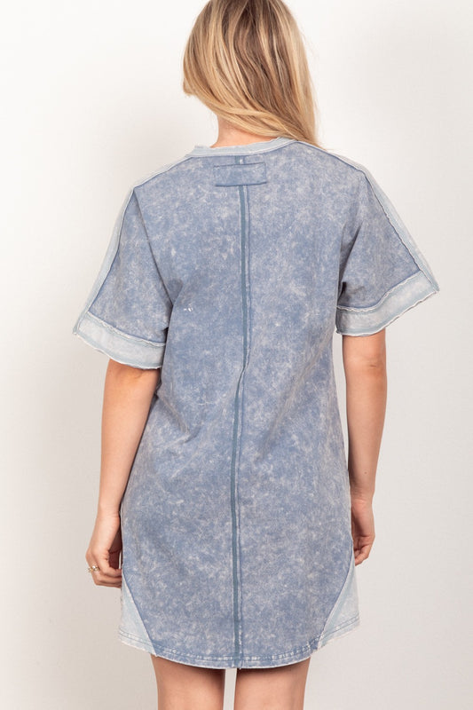 VERY J Short Sleeve V-Neck Tee Dress Apparel/Dress Dress Ship from USA TikTok Trendsi USPS VERY J Walmart Walmart Apparel Trendsi https://www.cyberehub.com