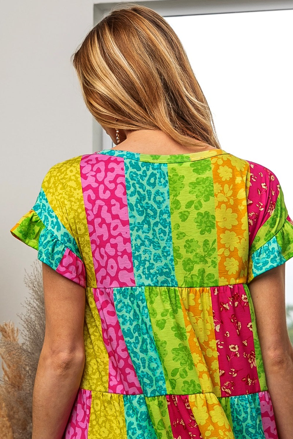 BiBi Leopard Short Sleeve Tiered Dress Apparel/Dress BiBi Dress Ship from USA TikTok Trendsi USPS Walmart Walmart Apparel Trendsi https://www.cyberehub.com