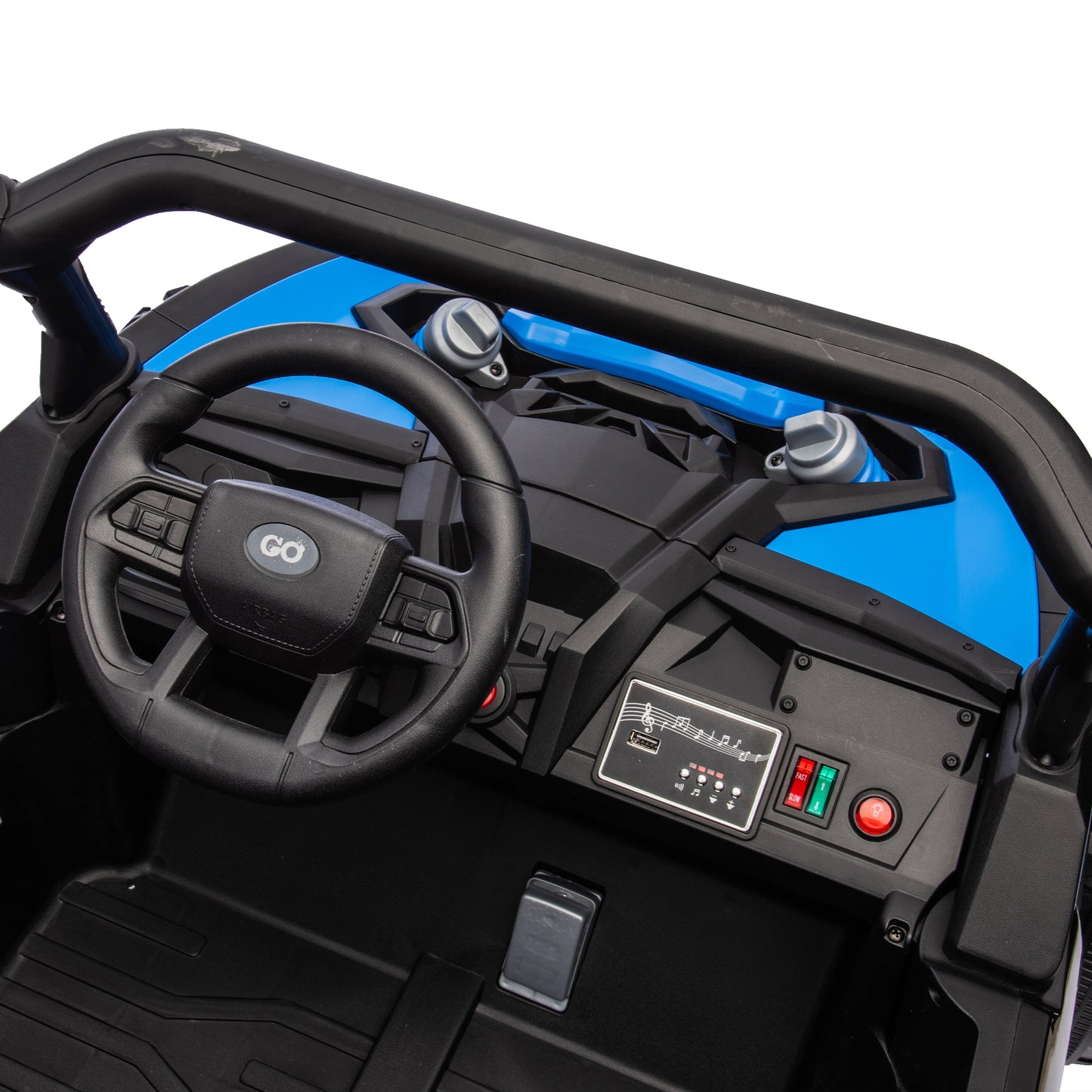 24V Two-Seater Kids Ride On UTV W/Parents Remote Control,Four-Wheel Suspension,Slow Start,Large wheel design,Anti-collision bar,Storage space,Music,USB,Bluetooth,Volume control,LED lights for Kids 3+. Giga Kids Out of stock Toys Giga https://www.cyberehub.com