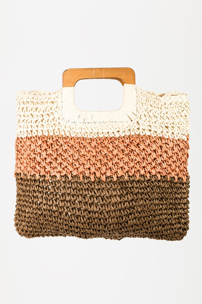 Fame Color Block Double-Use Braided Tote Bag Fame Accessories Ship from USA TikTok USA Trendsi https://www.cyberehub.com