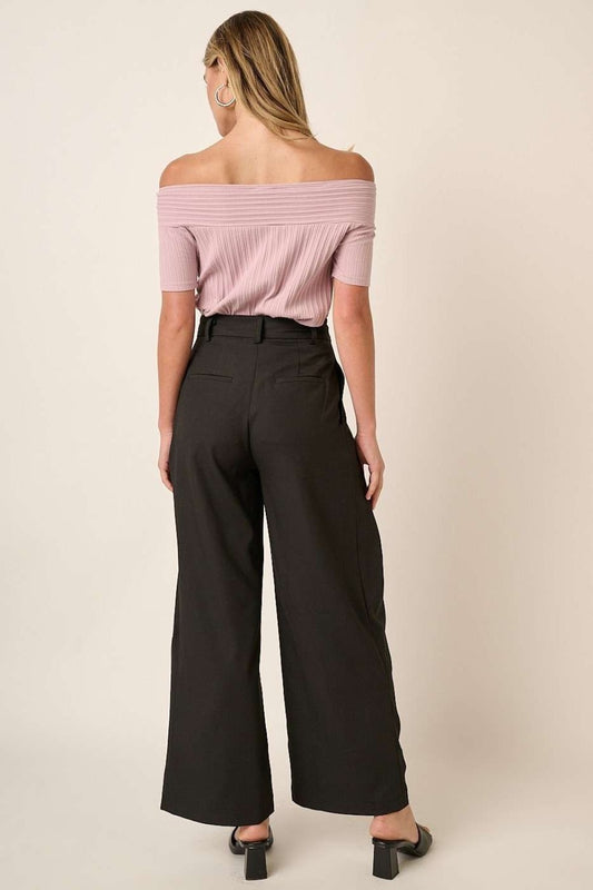 Mittoshop Deep Pleated High Waisted Wide Leg Pants Bottoms Bottoms Clothing Mittoshop Ship from USA Women Trendsi https://www.cyberehub.com