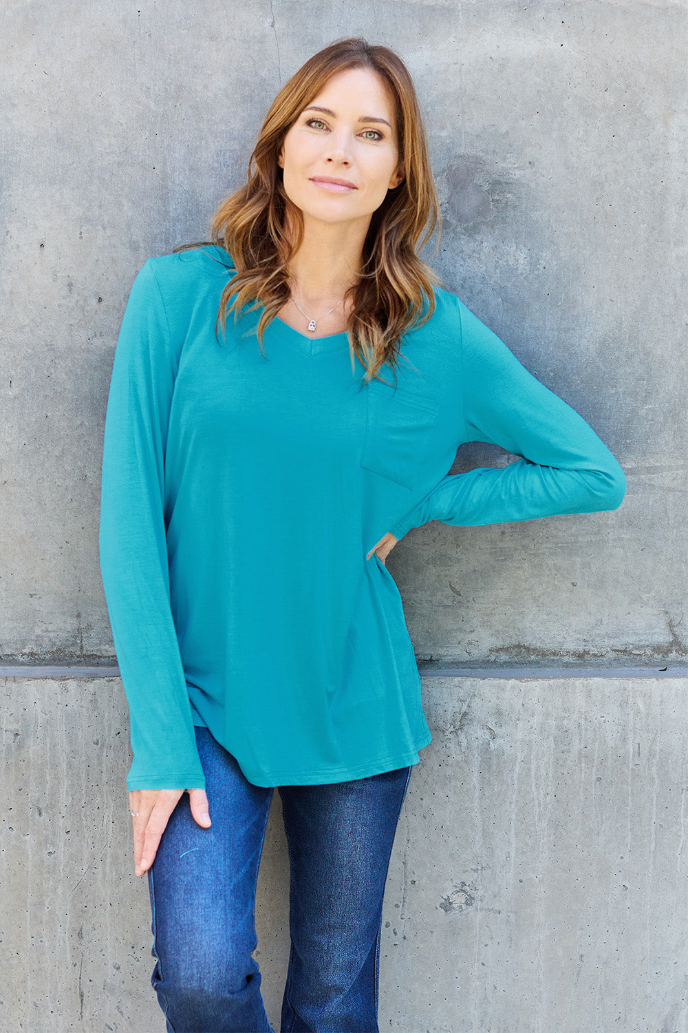 Basic Bae Full Size V-Neck Long Sleeve Top Apparel/Tops Basic Bae Ship from USA TikTok Tops Trendsi USPS Walmart Walmart Apparel Trendsi https://www.cyberehub.com