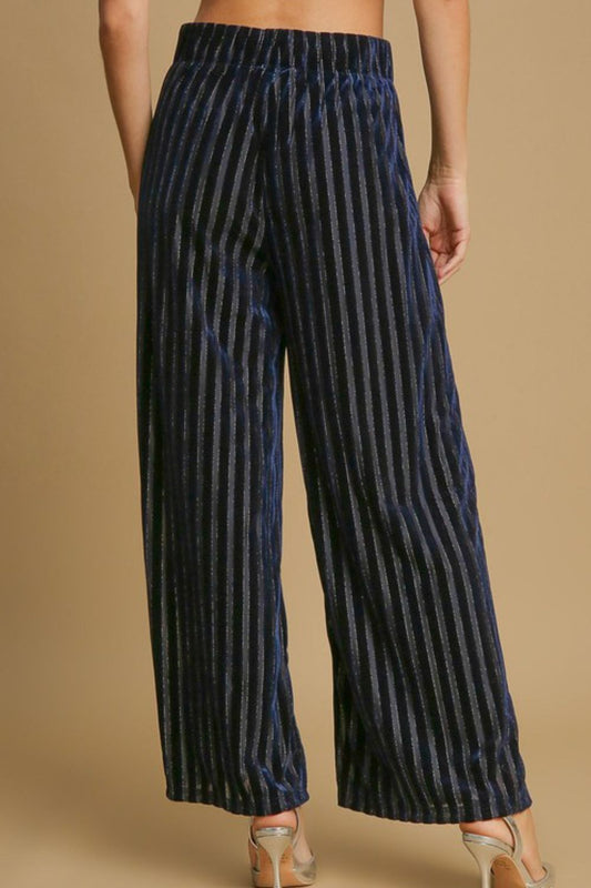 Umgee Full Size Elastic Waist Striped Wide Leg Velvet Pants Apparel Apparel Ship from USA TikTok Trendsi Umgee USA Trendsi https://www.cyberehub.com