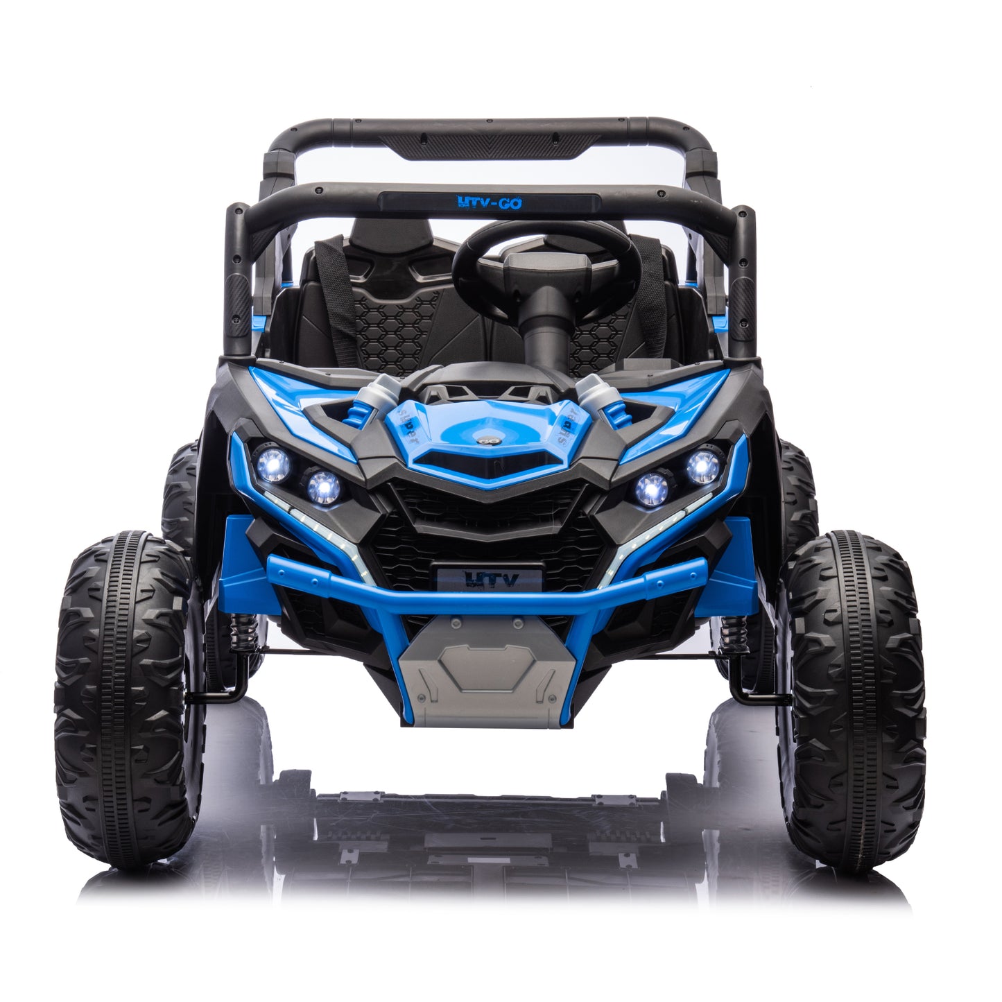 24V Two-Seater Kids Ride On UTV W/Parents Remote Control,Four-Wheel Suspension,Slow Start,Large wheel design,Anti-collision bar,Storage space,Music,USB,Bluetooth,Volume control,LED lights for Kids 3+. Giga Kids Out of stock Toys Giga https://www.cyberehub.com