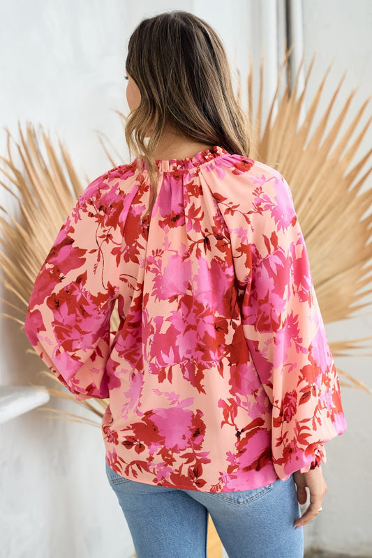 Hailey & Co Ruffle V-Neck Decor Button Floral Blouse Tops/Jackets/Sweaters Clothing Tops Hailey & Co Ship from USA TikTok Trendsi USPS Walmart Trendsi https://www.cyberehub.com