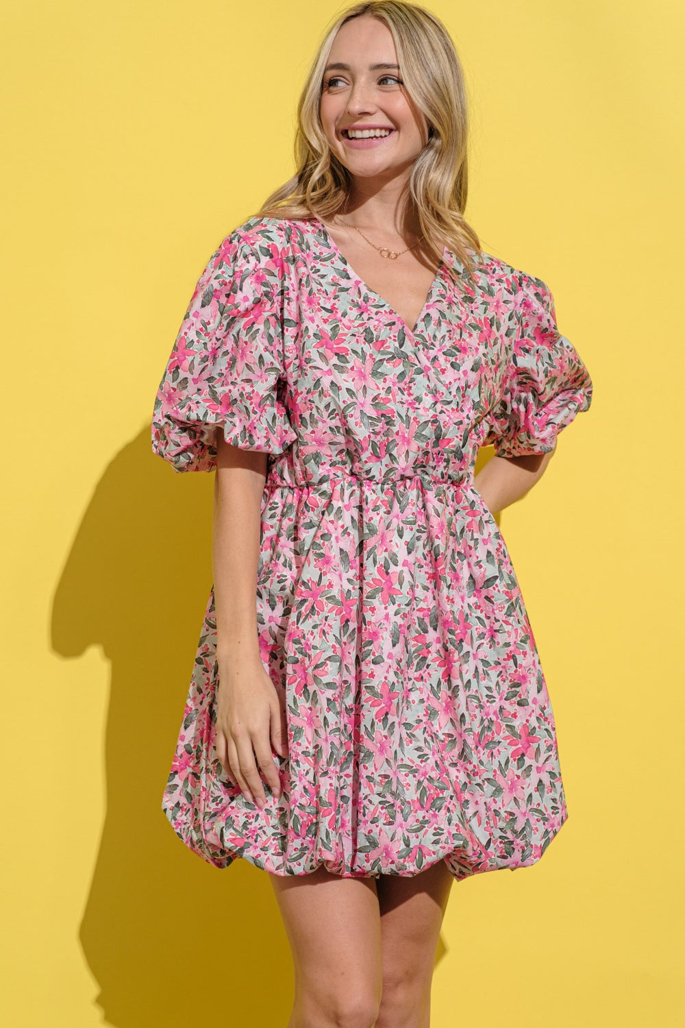And The Why Full Size Floral Surplice Puff Sleeve Dress Apparel/Dress And The Why Dress Ship from USA TikTok Trendsi USPS Walmart Walmart Apparel Trendsi https://www.cyberehub.com