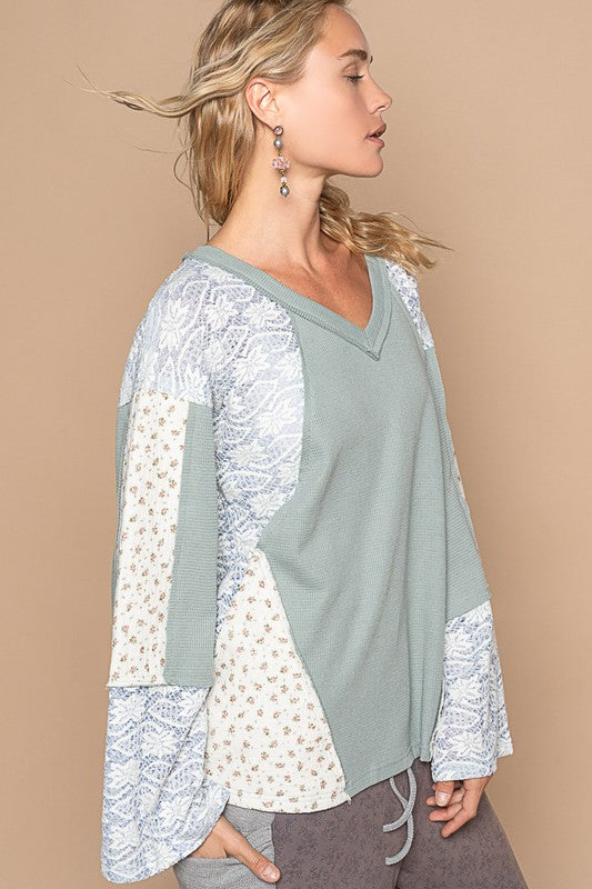 POL Lace Floral Round Neck Knit Top Tops/Jackets/Sweaters Clothing Tops POL Ship from USA TikTok Trendsi USPS Walmart Trendsi https://www.cyberehub.com