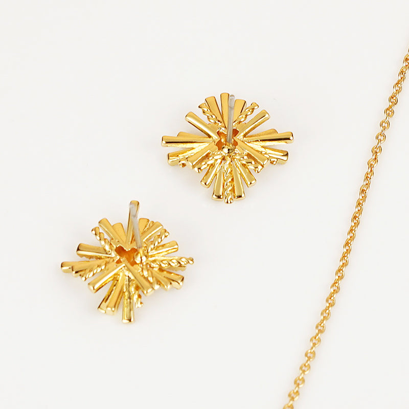 Starburst Gold-Plated Earrings and Necklace Set H.C Ship from USA TikTok USA Trendsi https://www.cyberehub.com