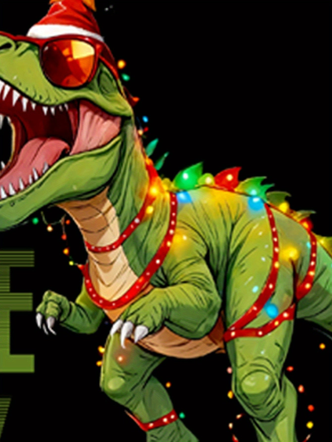 3D Printed Festival Christmas Tree Dinosaur T-shirt - Men's Casual Summer Top, Round Neck Short Sleeve Apparel/Shirt/Graphic Shirt SNULLO https://www.cyberehub.com