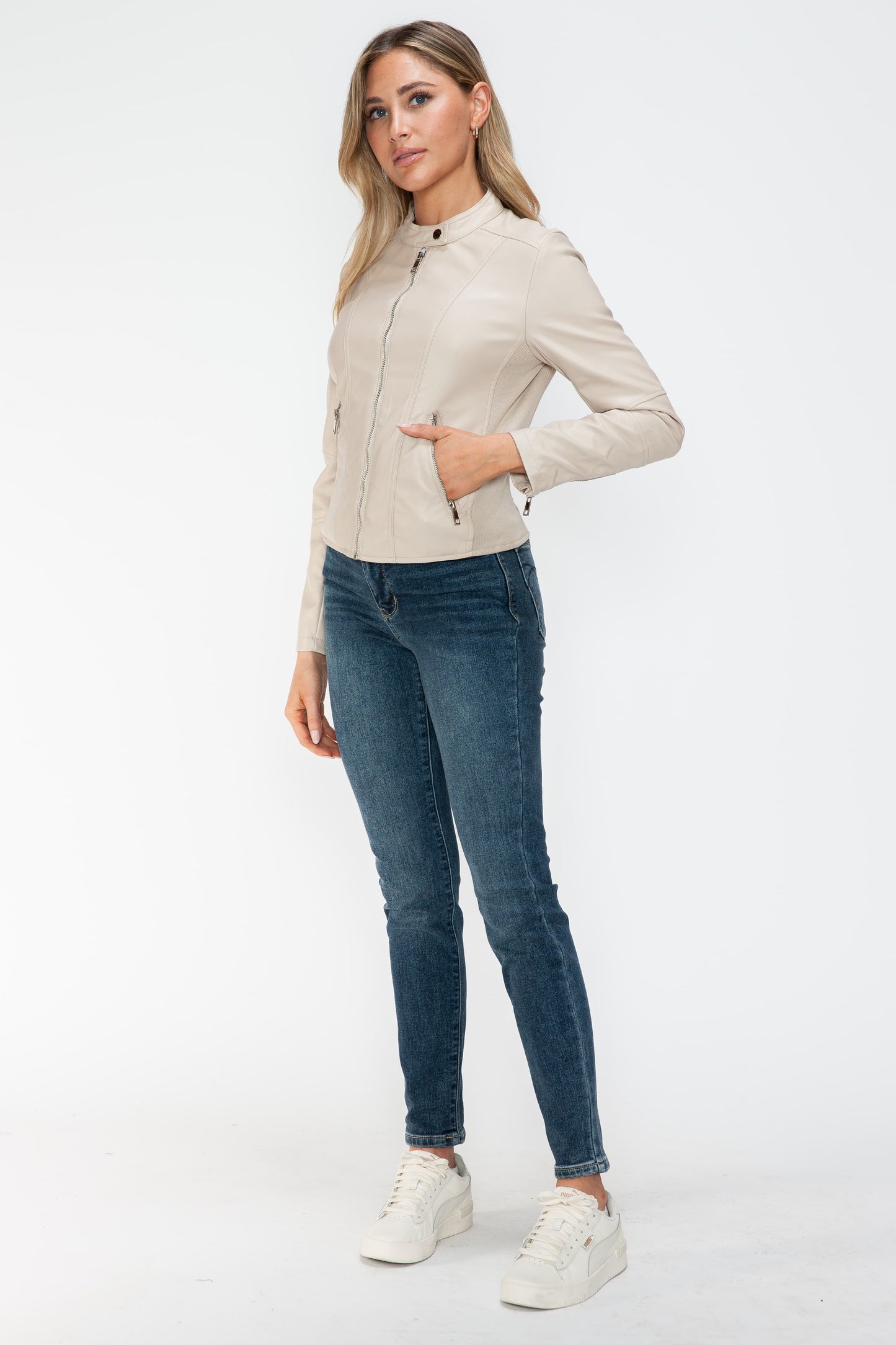 Snobbish PU Leather Zip Up Jacket with Pockets Tops/Jackets/Sweaters Clothing Tops Ship from USA Snobbish TikTok Trendsi USPS Walmart Trendsi https://www.cyberehub.com