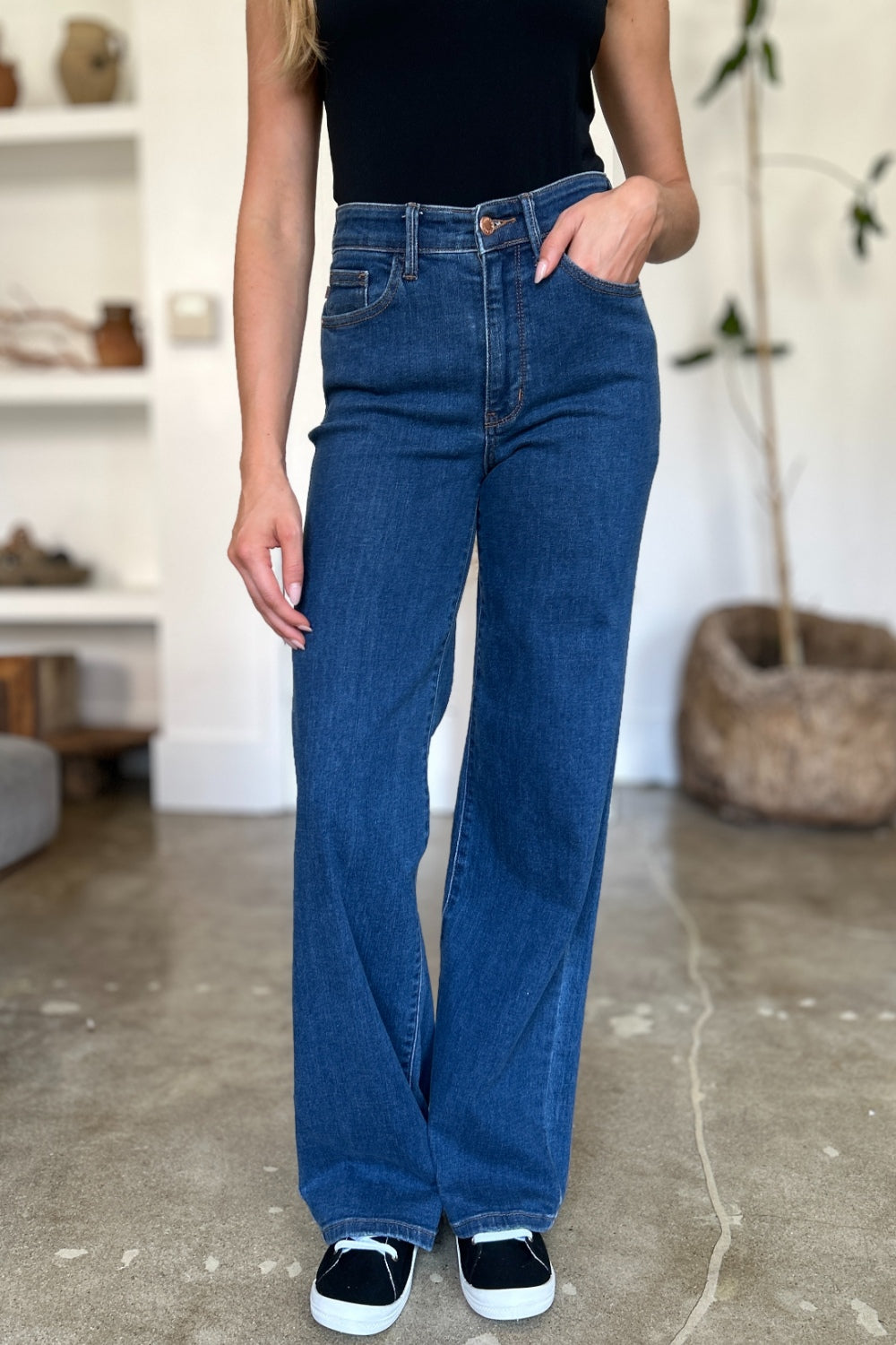Judy Blue Full Size High Rise Straight Jeans Bottoms Bottoms Clothing Judy Blue Pants Ship from USA Women Trendsi https://www.cyberehub.com