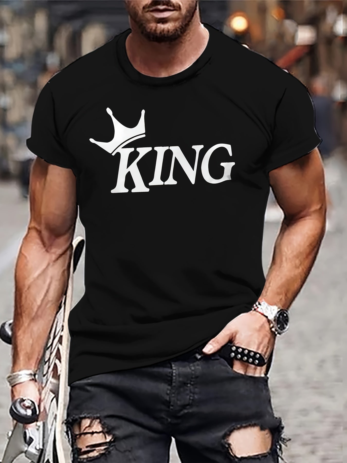 Men's Oversized Printed T-shirt, Casual Short Sleeved Round Neck T-shirt, Summer Outdoor Men's Clothing Apparel/Shirt/Graphic Shirt SNULLO https://www.cyberehub.com