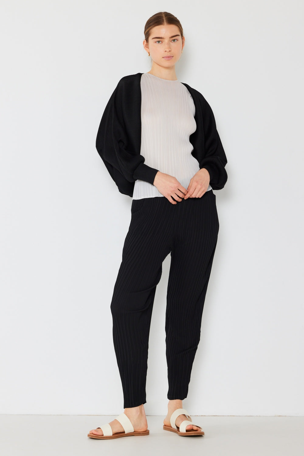 Marina West Swim Rib Pleated Puff Sleeve Bolero Cardigan Shirt Apparel Clothing Tops Marina West Swim Ship from USA Shirts USA Women Trendsi https://www.cyberehub.com