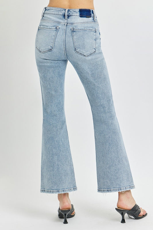 RISEN Full Size High Rise Ankle Flare Jeans Bottoms Bottoms Clothing RISEN Ship from USA Women Trendsi https://www.cyberehub.com