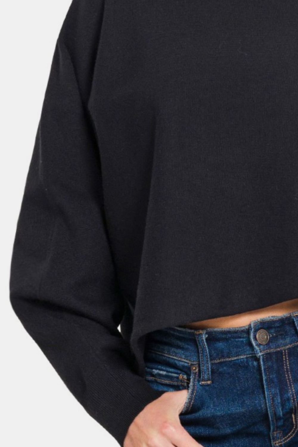 Zenana Asymmetric Hem Long Sleeve Sweater Shirt Apparel Clothing Tops price-change-job-active Ship from USA Shirts USA Women Zenana Trendsi https://www.cyberehub.com