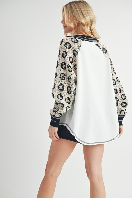 Aemi+Co Crochet Contrast Stitching V Neck Top Apparel/Tops Aemi+Co Ship from USA TikTok Tops Trendsi USPS Walmart Walmart Apparel Trendsi https://www.cyberehub.com