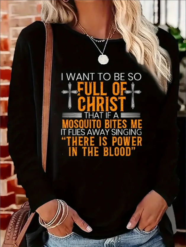 Women's Print Long-sleeved Hoodless Sweatshirt Black Apparel/Shirt/Graphic Shirt SNULLO https://www.cyberehub.com