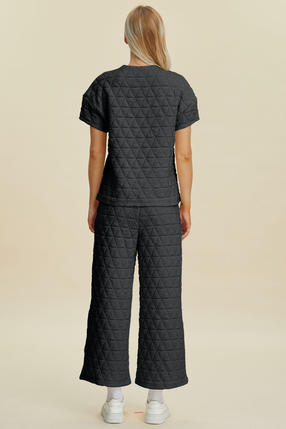 Double Take Full Size Texture Round Neck Short Sleeve Top and Pants Set Tops/Jackets/Sweaters Clothing Tops Double Take Ship from USA TikTok Trendsi USPS Walmart Trendsi https://www.cyberehub.com