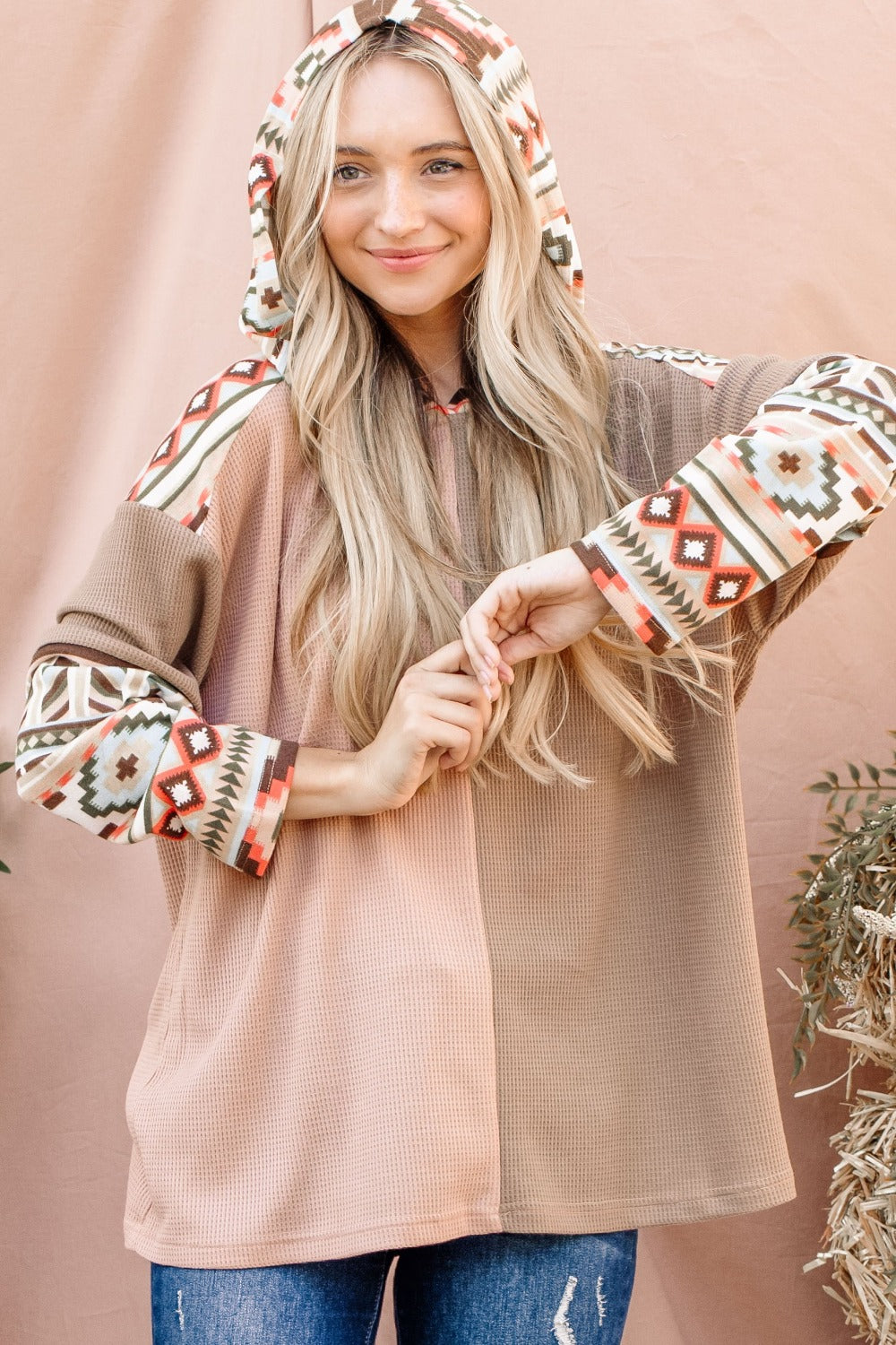 And The Why Printed Color Block Hooded Waffle Top Multi Tops/Jackets/Sweaters And The Why Clothing Tops Ship from USA TikTok Trendsi USPS Walmart Trendsi https://www.cyberehub.com