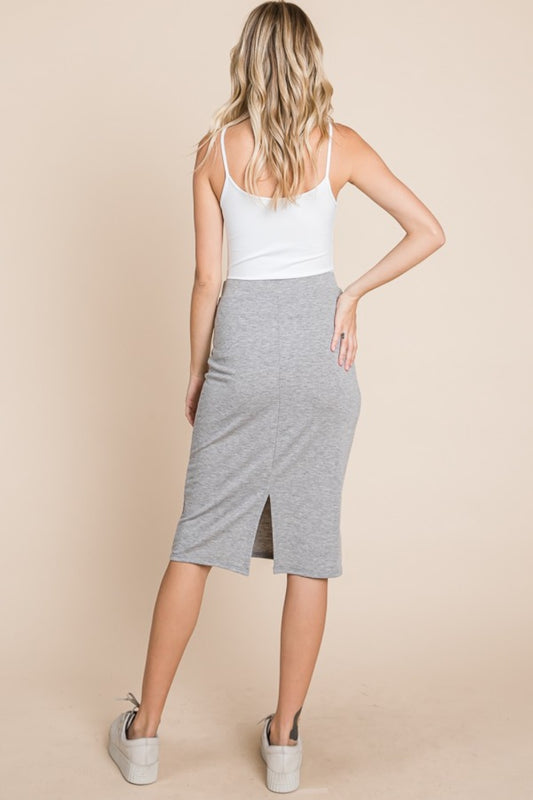 BOMBOM Elastic Waist Pencil Skirt Bottoms BOMBOM Bottoms Clothing Pants Ship from USA Women Trendsi https://www.cyberehub.com
