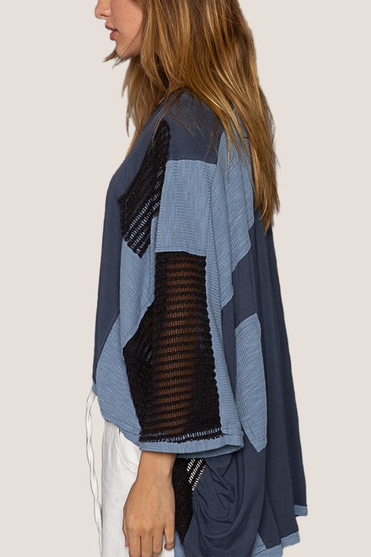 POL High-Low Contrast V-Neck Top Apparel Apparel POL Ship from USA TikTok Trendsi Trendsi https://www.cyberehub.com
