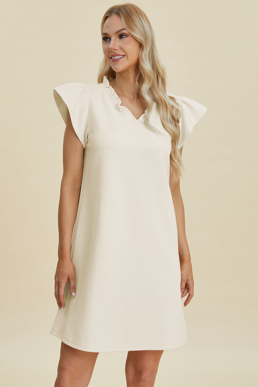 Double Take Full Size Ruffled V-Neck Cap Sleeve Dress Apparel/Dress Double Take Dress Ship from USA TikTok Trendsi USPS Walmart Walmart Apparel Trendsi https://www.cyberehub.com