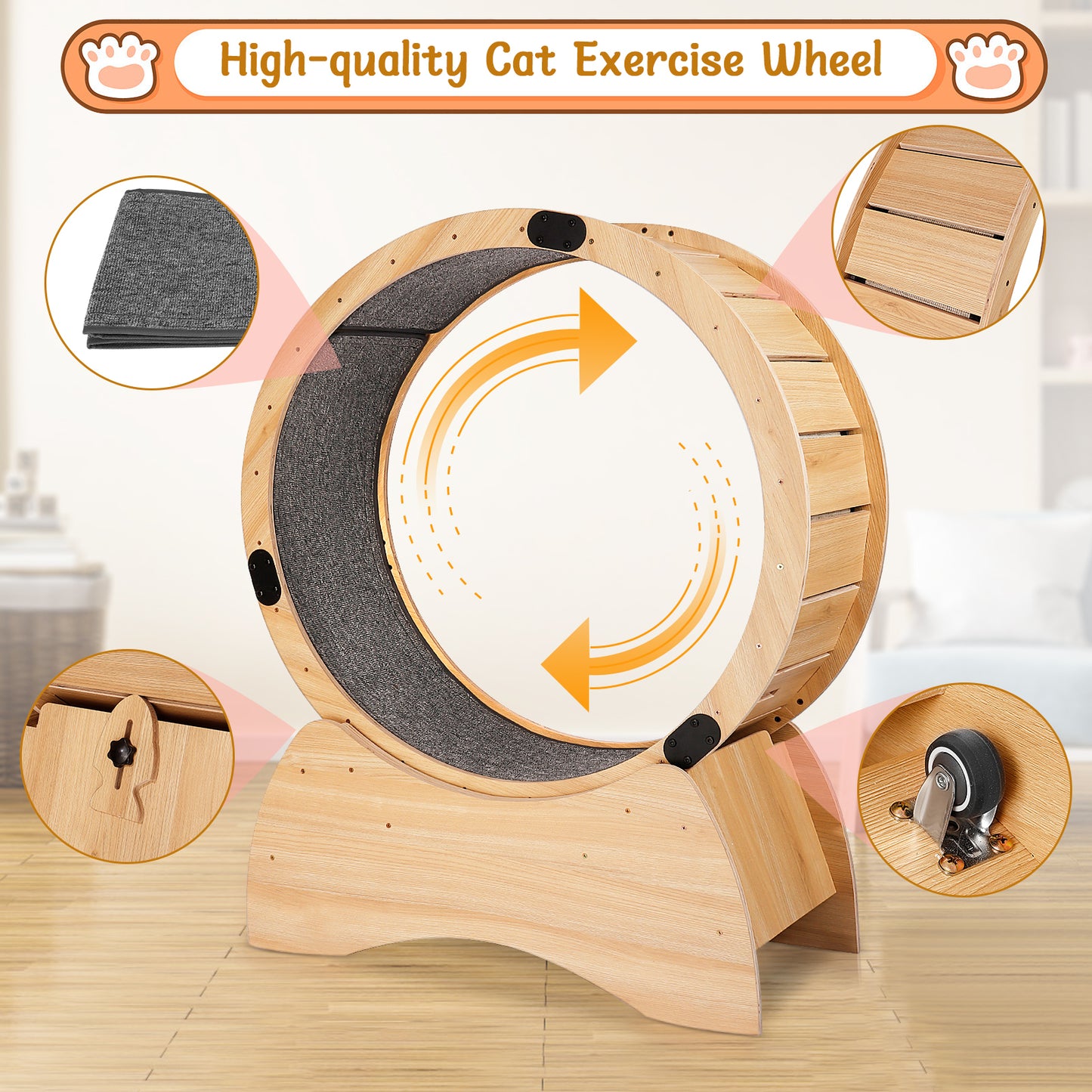 Cat Exercise Wheel – Running, Spinning, and Scratching Fun, Cat Treadmill with Carpeted Runway, Kitty Cat Sport Toy, Great for Physical Activity and Reducing Boredom Giga GNJ Home Home & Garden Giga https://www.cyberehub.com