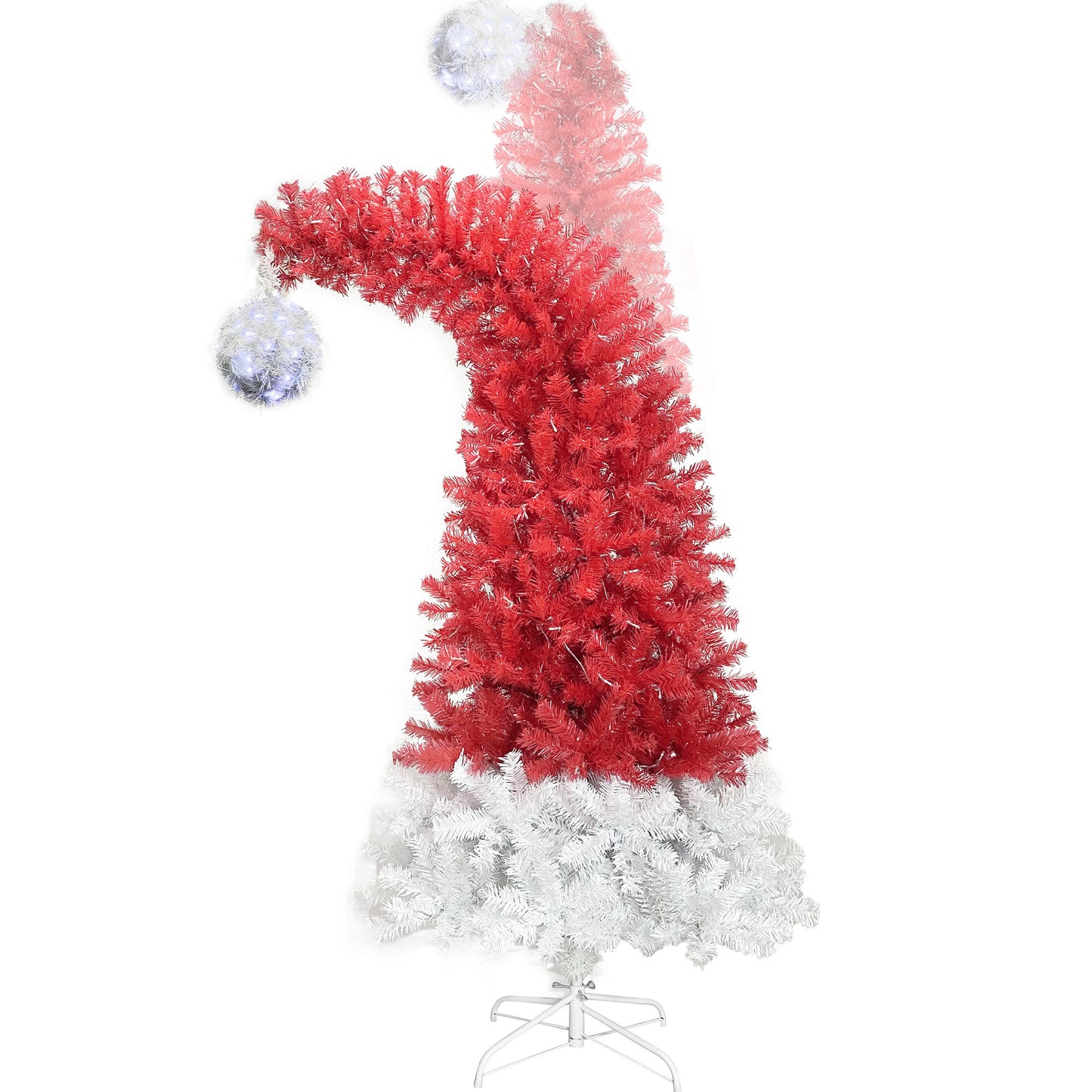 6FT Hinged Fir Artificial Fir Bent Top Christmas Tree, Xmas Tree Bendable Santa Hat Style Christmas Tree Holiday Decoration,1250 Lush Branch Tips, 300 LED Lights X-mas Furniture Giga Giga https://www.cyberehub.com