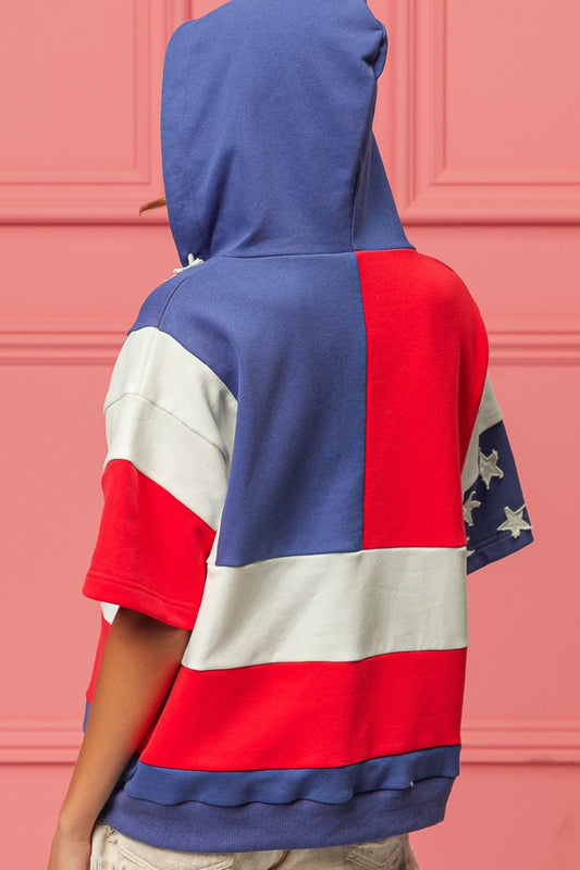 BiBi American Flag Theme Hoodie Tops/Jackets/Sweaters BiBi Clothing Tops Ship from USA TikTok Trendsi USPS Walmart Trendsi https://www.cyberehub.com