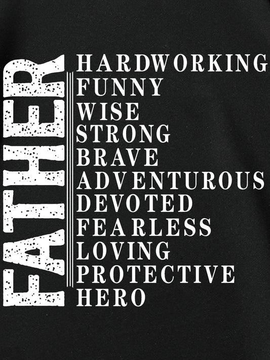 Father Printed T-shirt, Men's T-shirt, Summer Casual Short Sleeved T-shirt Apparel/Shirt/Graphic Shirt SNULLO https://www.cyberehub.com