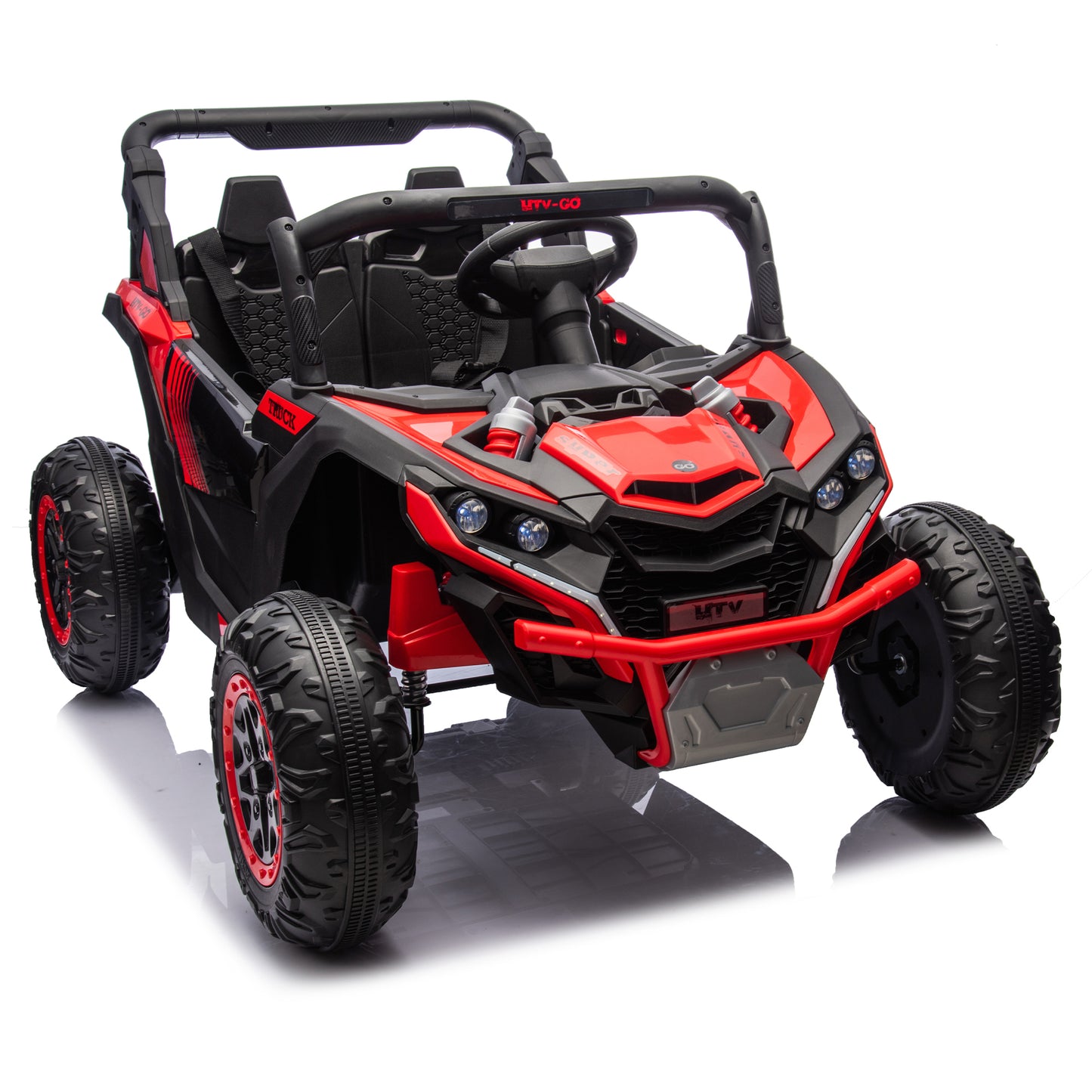 24V Two-Seater Kids Ride On UTV W/Parents Remote Control,Four-Wheel Suspension,Slow Start,Large wheel design,Anti-collision bar,Storage space,Music,USB,Bluetooth,Volume control,LED lights for Kids 3+. Giga Kids Toys Giga https://www.cyberehub.com