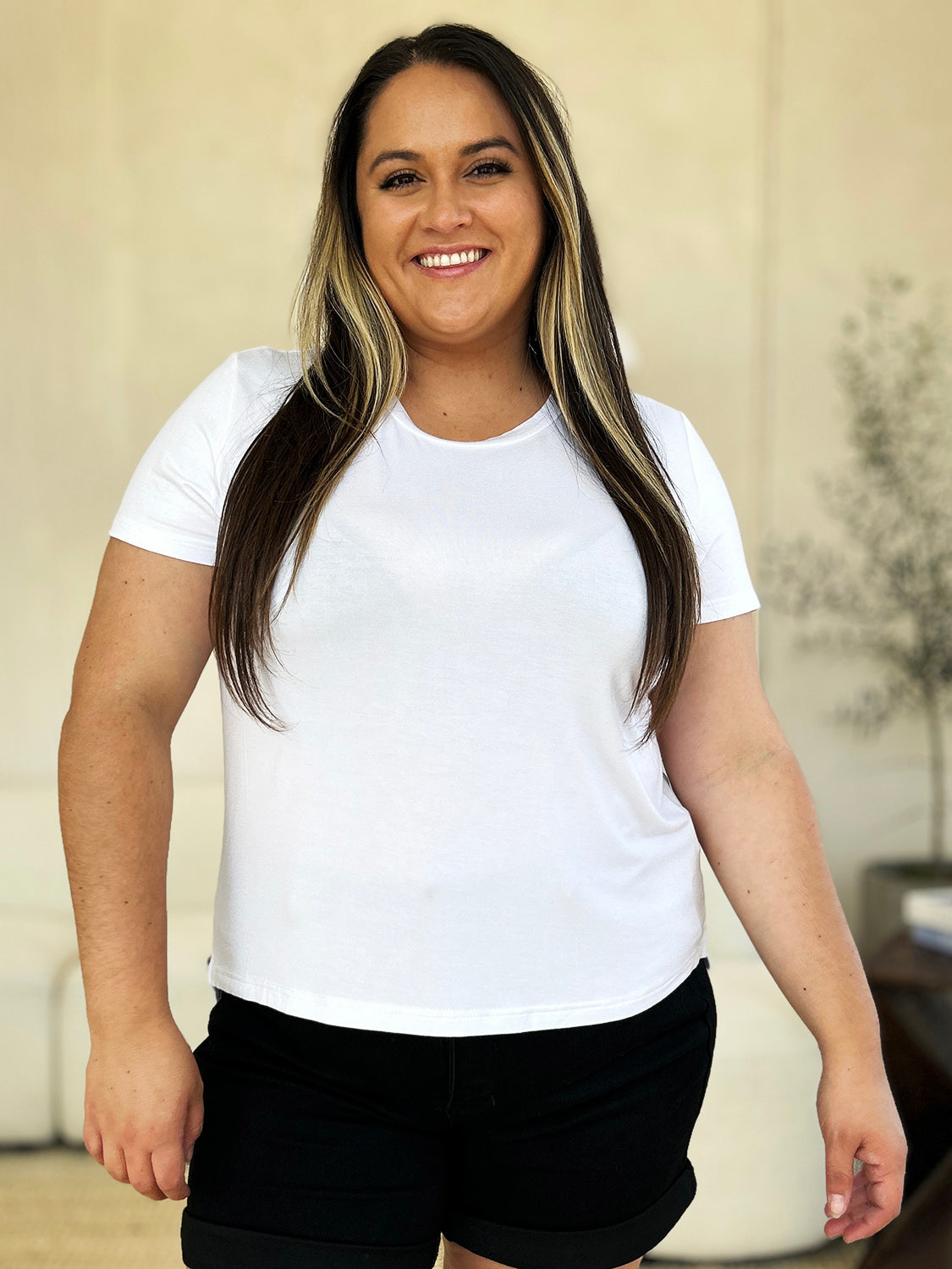 Basic Bae Full Size Round Neck Short Sleeve T-Shirt Apparel/Tops Basic Bae Ship from USA TikTok Tops Trendsi USPS Walmart Walmart Apparel Trendsi https://www.cyberehub.com