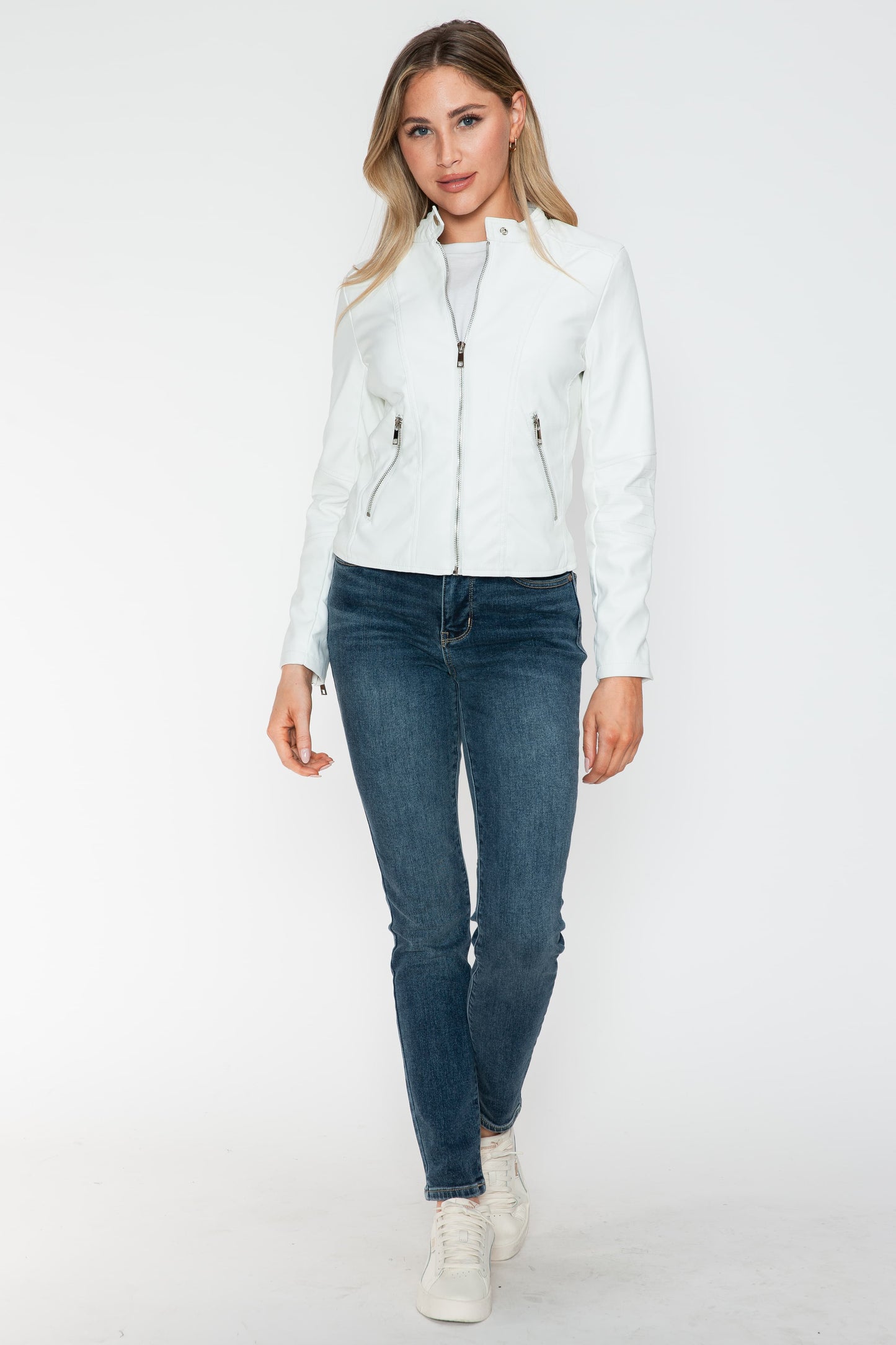 Snobbish PU Leather Zip Up Jacket with Pockets Tops/Jackets/Sweaters Clothing Tops Ship from USA Snobbish TikTok Trendsi USPS Walmart Trendsi https://www.cyberehub.com