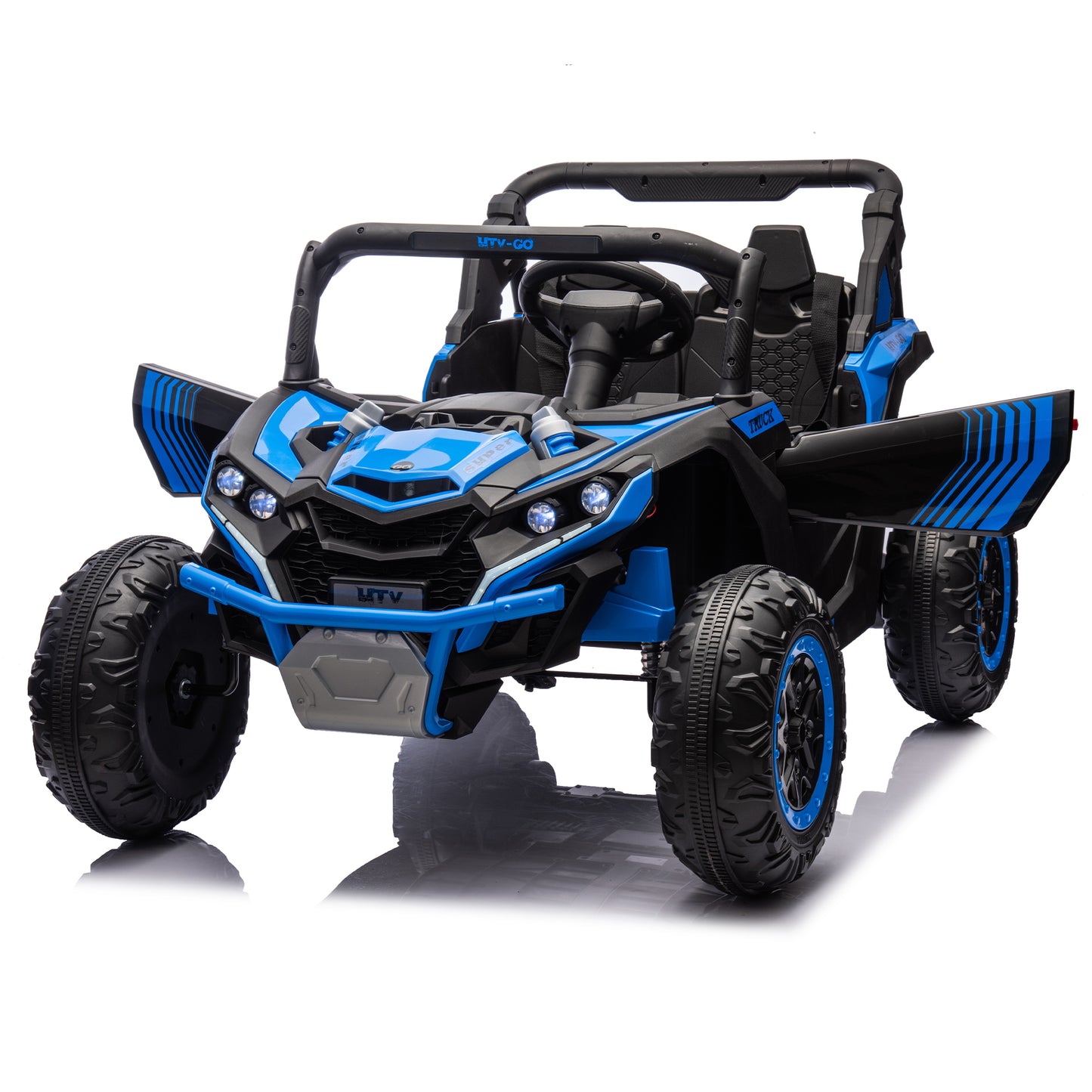 24V Two-Seater Kids Ride On UTV W/Parents Remote Control,Four-Wheel Suspension,Slow Start,Large wheel design,Anti-collision bar,Storage space,Music,USB,Bluetooth,Volume control,LED lights for Kids 3+. Giga Kids Out of stock Toys Giga https://www.cyberehub.com