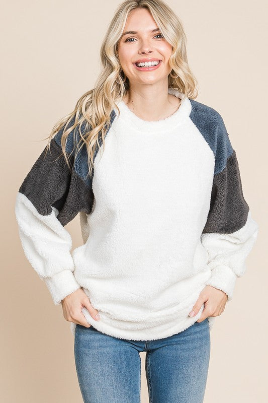 Culture Code Color Block Faux Fur Raglan Sleeve Sweatshirt Apparel/Tops Culture Code Ship from USA TikTok Tops Trendsi USPS Walmart Walmart Apparel Trendsi https://www.cyberehub.com