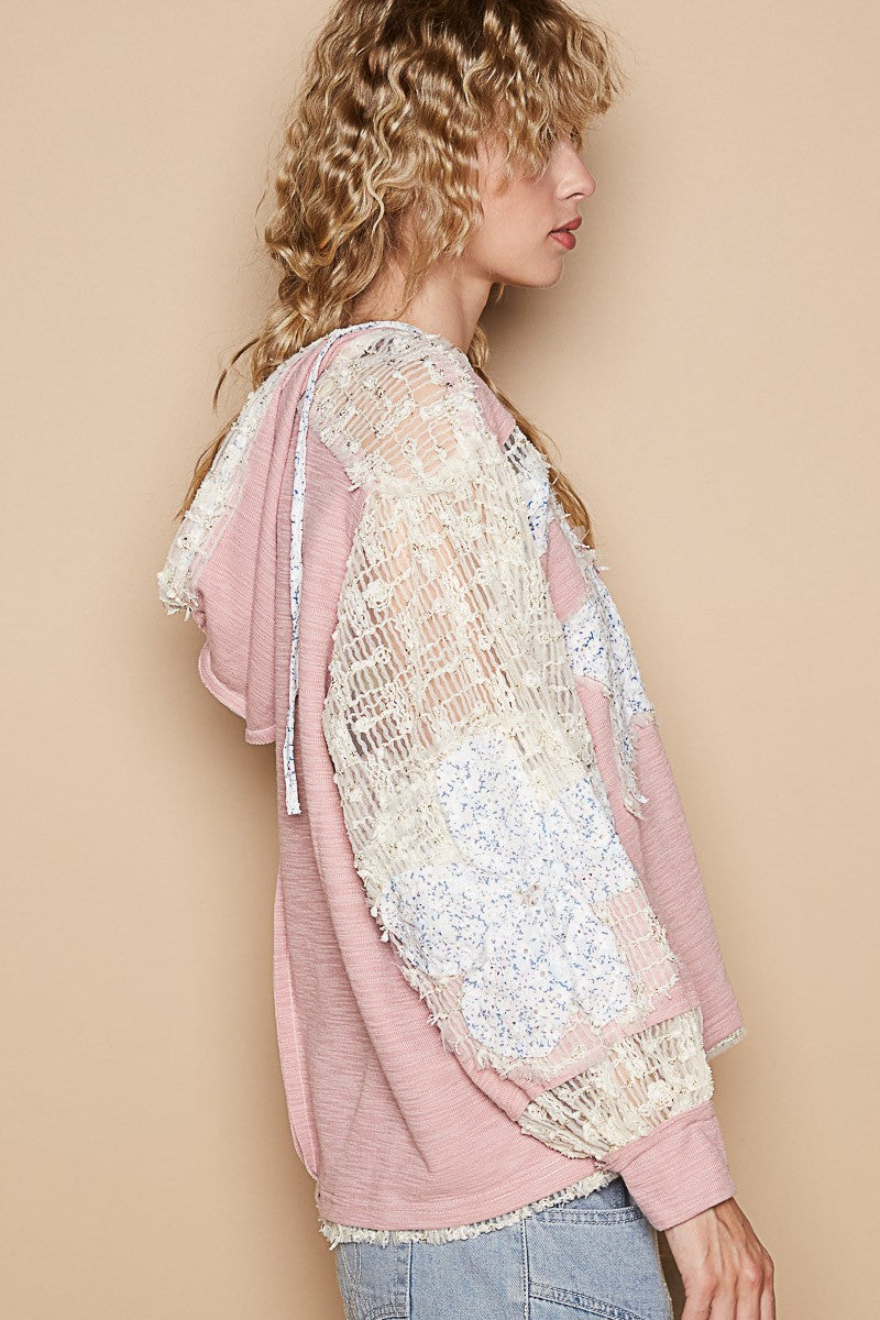 POL Star Patch Lace Long Sleeve Hooded Top Apparel/Tops POL Ship from USA TikTok Tops Trendsi USPS Walmart Walmart Apparel Trendsi https://www.cyberehub.com