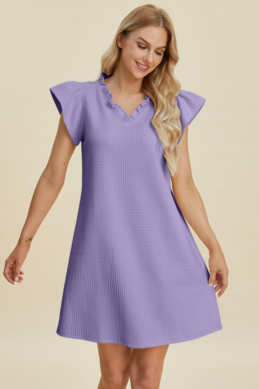 Double Take Full Size Ruffled V-Neck Cap Sleeve Dress Apparel/Dress Double Take Dress Ship from USA TikTok Trendsi USPS Walmart Walmart Apparel Trendsi https://www.cyberehub.com