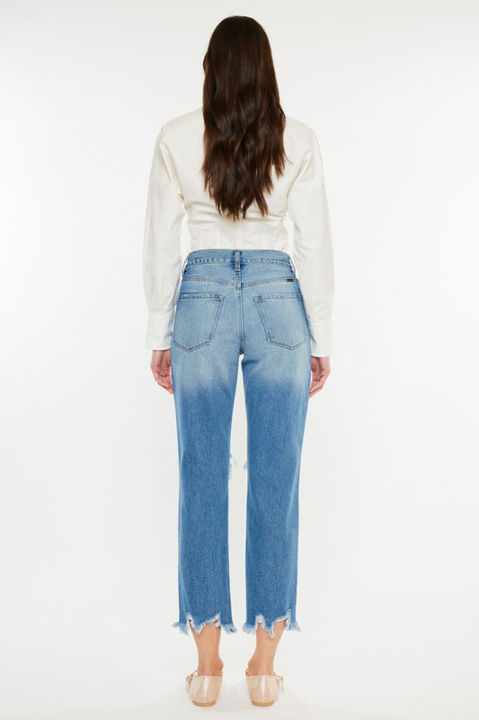 Kancan Distressed Frayed Hem Cropped Jeans Bottoms Bottoms Clothing Kancan Ship from USA Women Trendsi https://www.cyberehub.com
